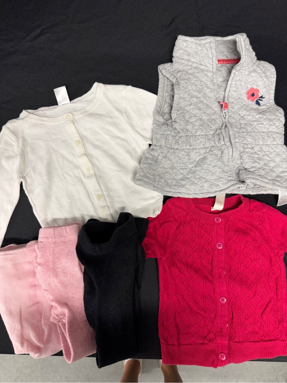 Toddler Girl Bundle Sweaters Tights Vest